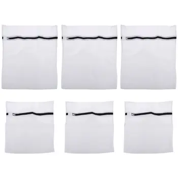 

6 Pack - Simple Houseware Laundry Bra Lingerie Mesh Wash Bag for delicates (3 Large & 3 Medium) LX9C