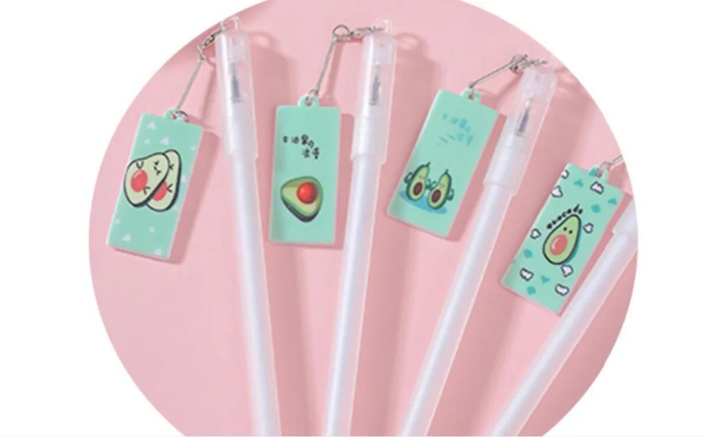 korea Avocado pendant gel pen cartoon neutral pen student prize school office black write pen promotion gift pen 0.5mm 48pc/lot