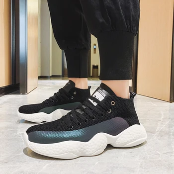 

Knit Breathable Casual Shoes Comfortable Trend Sports Men's Shoes