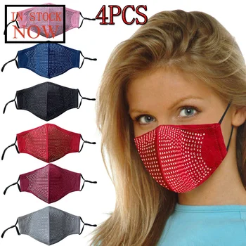 

Adult Man Women Mouth 4PC Masks Pollution Face Masks Reusable Mask Face Shield Masque Mouth-muffle Mascarillas for Women Men