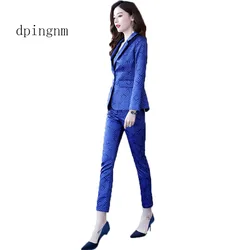 2019 New Women's Pink Business Office 2 Pieces Formal Suits Women Custom Made Uniform Party Prom Suits