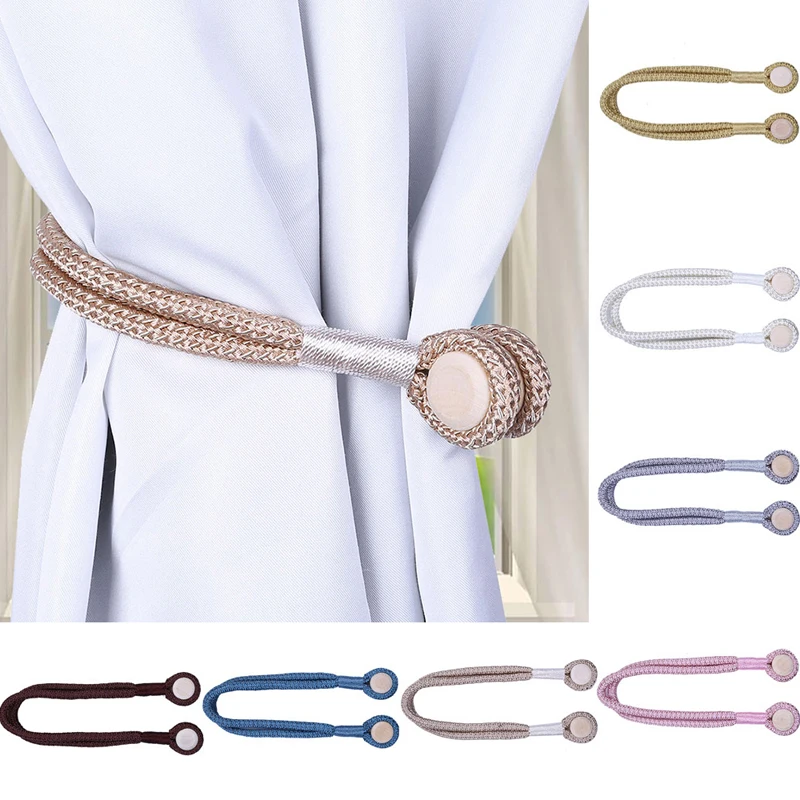 Аксессуары для штор держатель пряжек Holdbacks украшение дома 1 пара круглых ремешков с двойной веревкой