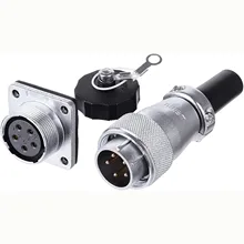 Industrial Cable Wire Connector Waterproof IP67 2Pin 3Pin 4Pin 5Pin 6 7 Pin 9Pin 12Pin M20 Solar Electronic 5A 10A Power Adapter