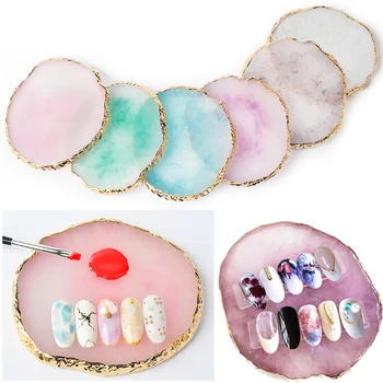 

Resin Storage Painted palette Tray Jewelry Display Plate Necklace Ring Earrings Display Tray Creative Decoration Organizer