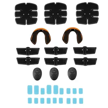 

18PCS Electric Muscle Stimulator Massage Trainer Sticker Controlle Muscle Massager Training Body Shape Fit Set ABS Pad Abdominal
