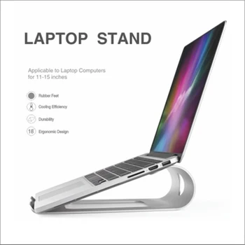 

Aluminum Alloy Laptop Cooling Stand Ergonomic 18 Degree Viewing Angle Holder Metal Bracket for iPad Macbook