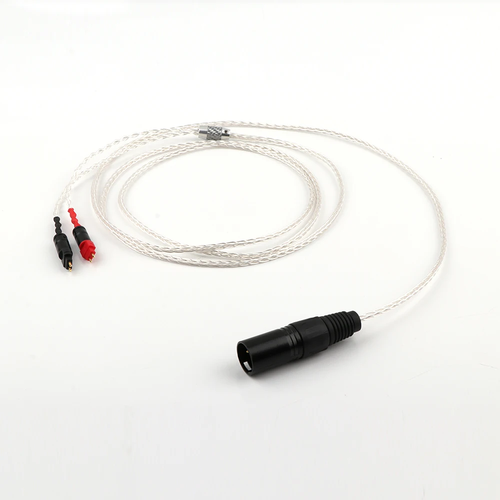 8Cores OCC Silver Plated Headphone Upgraded Cable BALANCED XLR Cable for HD650 HD600 HD660s HD6XX UP OCC Silver Plated Copper