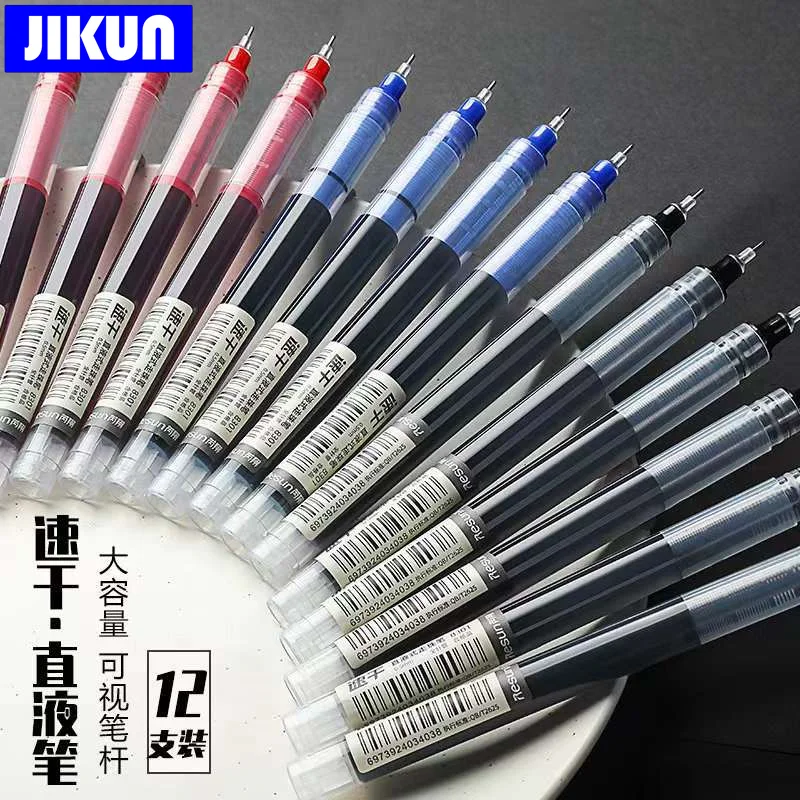 16 Penne Roller A Inchiostro Liquido Nero 0.5mm | Per Scuola, Ufficio E Casa - Foto 3