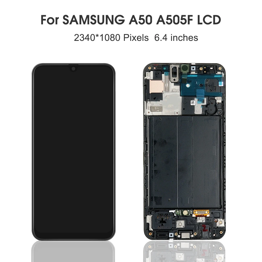 6,4 ''дисплей для samsung Galaxy A50 A505F/DS A505F A505A ЖК-дисплей сенсорный экран дигитайзер в сборе для samsung A 50 lcd
