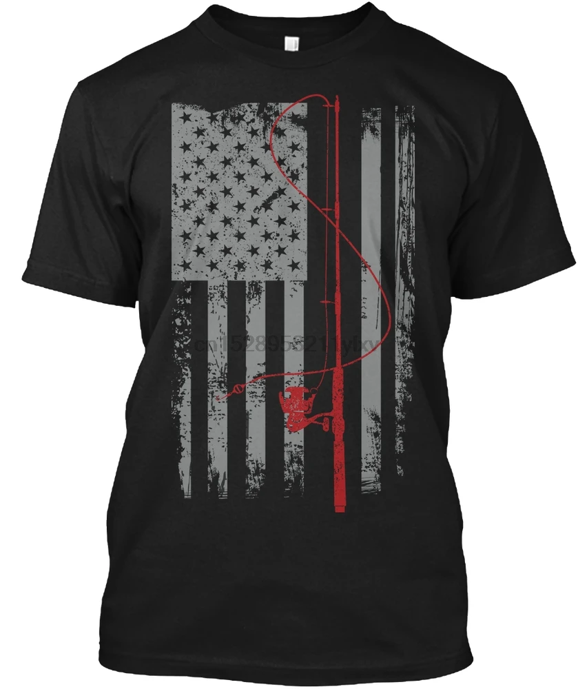 Men t shirt Fishing flag Shirt Red Pole(1) tshirts Women t-shirt | Мужская одежда