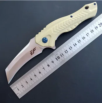 

EF935 folding knife hook D2 + G10 portable folding knife camping hunting fruit EDC kitchenware outdoor tools