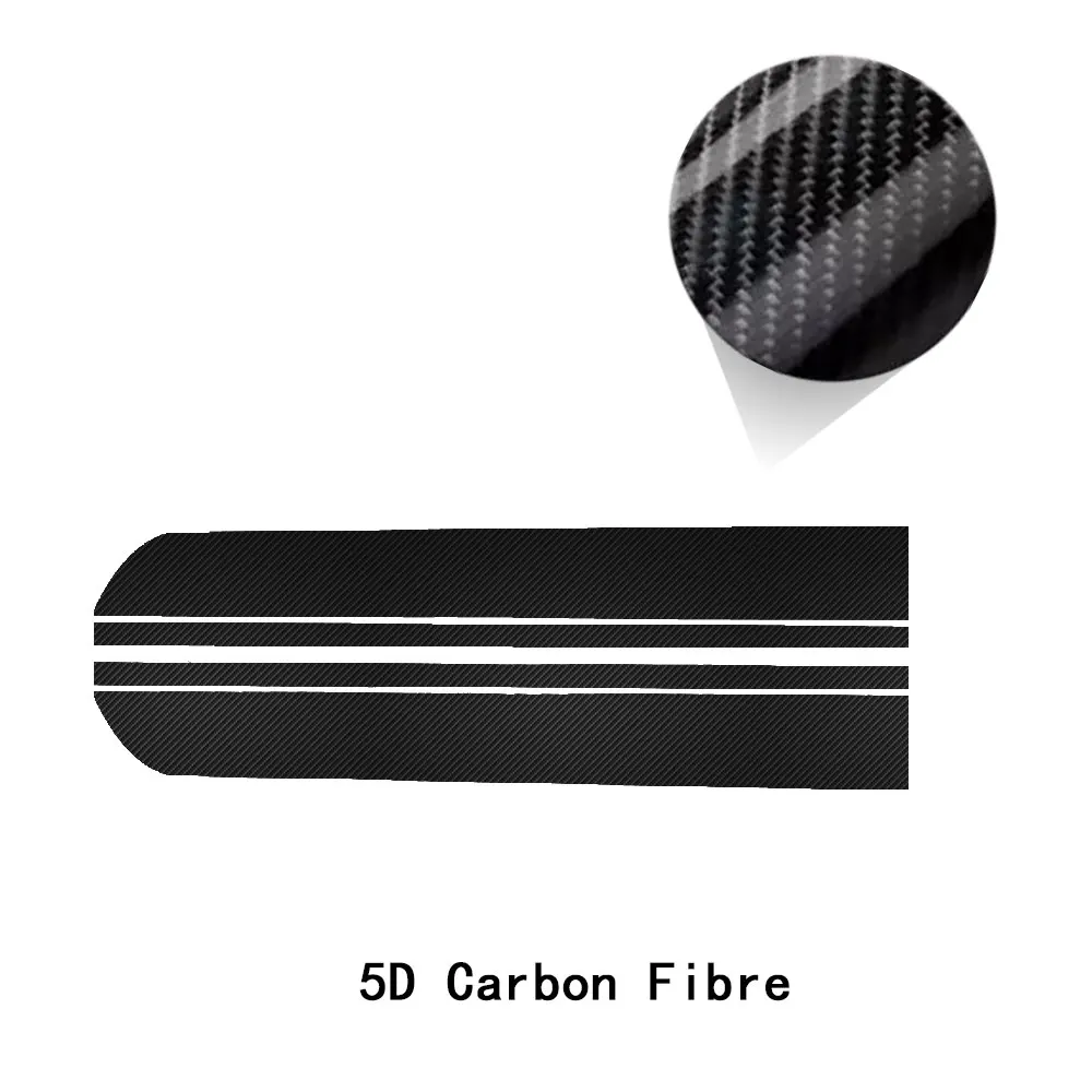 Car Hood Decal Bonnet Stripes Line Engine Cover Vinyl Body Sticker For MINI Countryman R60 2010- Clubman R55 Accessories - Название цвета: 5D carbon black