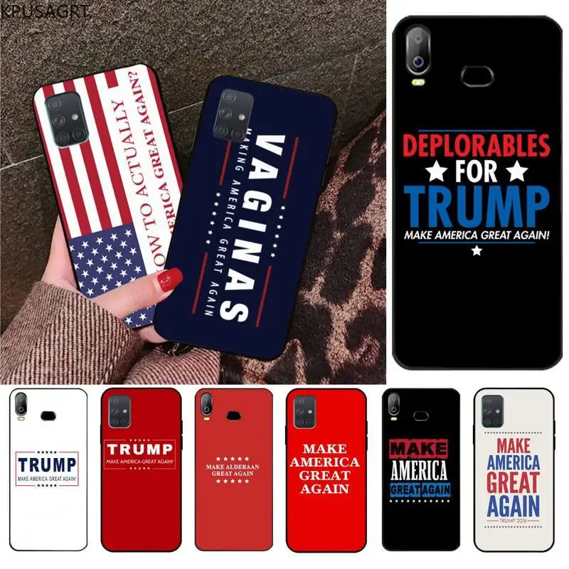 Мягкий черный телефонный чехол MAKE AMERICA GREAT опять для Samsung Galaxy A21S A01 A11 A31 A81 A10 A20E A30 A40