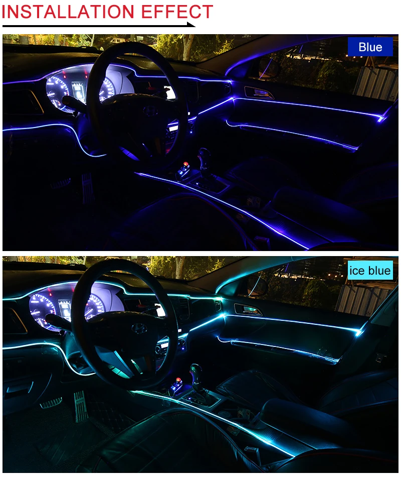 3m EL Cold Line Flexible Car Lights 12V Car LED Neon EL Wire Car Cold Light Strip Interior Decoration Moulding Trim Strips 3m EL Cold Line Flexible Car Lights 12V Car LED Neon EL Wire Car Cold Light Strip Interior Decoration Moulding Trim Strips