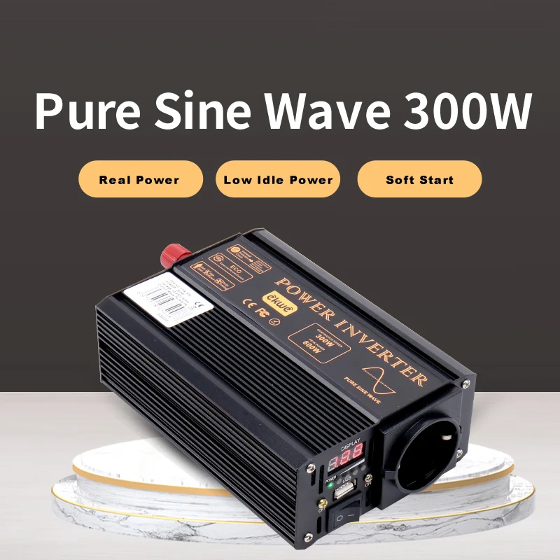300/600W Pure Sine Wave Solar Power Inverter 12/24V/36V/48V To 110/220V 50/60Hz 