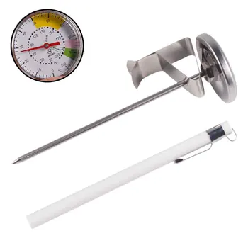 

With Clips Temperature Control Stainless Steel Home Supplies Kitchen Tool Long Probe Cooking Food Thermometer Coffee Milk