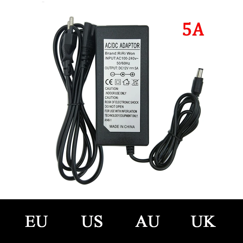 BEKCMTH AC 110-240V адаптер питания DC 12V 1A 2A 3A 4A 5A 6A адаптер питания светодиодный светильник полосы штекер зарядное устройство Универсальный разъем