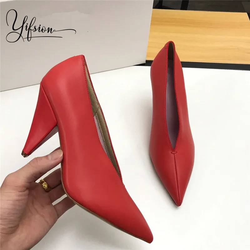 OLOME Новинка сезон весна-лето туфли-лодочки из натуральной кожи женская обувь с