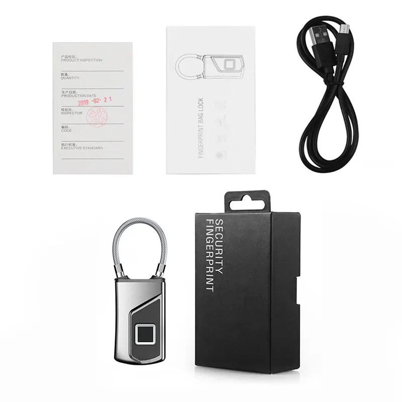 Xiaomi Youpin отпечаток пальца навесной замок для багажа Портативный многоцелевой мешок Шкаф Водонепроницаемый полупроводниковый биометрический идентификация