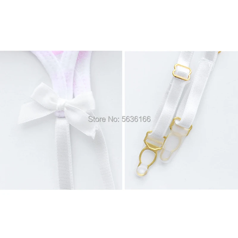 Lingerie sexy giapponese Lolita Kawaii Blu Rosa Bianco a strisce Mini bikini Cosplay per adulti Costumi erotici Reggiseno da donna_voghion.com