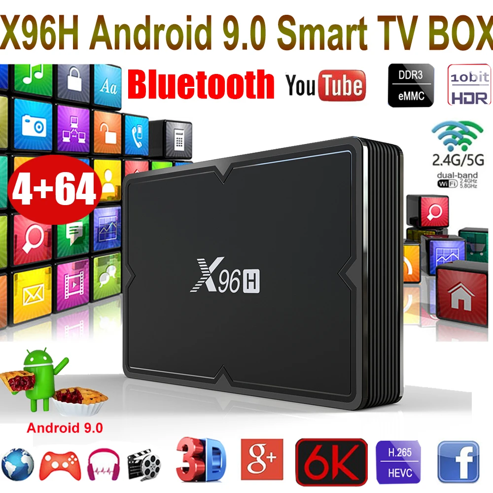 ТВ-приставка XGODY Android 9 0 четыре ядра 6K 4 ГБ 16 32 64 двойной Wi-Fi Bluetooth 1 HDMI | Электроника