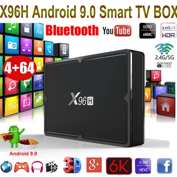 

XGODY Android 9.0 X96H 6K TV BOX 4G 16G 32G 64G Dual WIFI Bluetooth4.1 HDMI 2.1 Smart Tv box youtube netflix 1080P Set Top Box