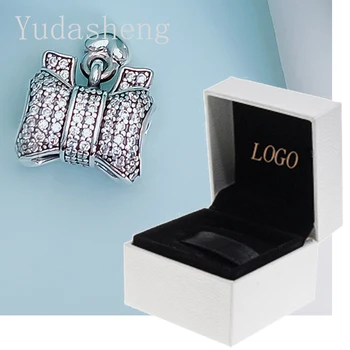 

Bow and Heats Bead Charm（with jewelry box）High Quality 1: 1 Factory Wholesale Diy women's Bracelet
