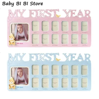 

Handmade DIY Baby 12 Months Growth Record Commemorate Kids Growing Memory Gift Display Photo Frame