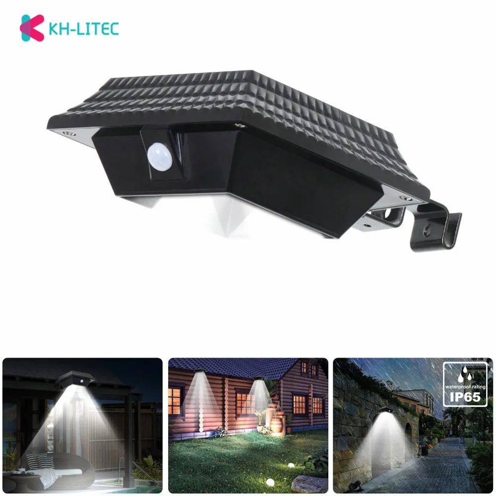 KHLITEC 12 Led Солнечный желоб светильник с датчиком движения уличный настенная лампа