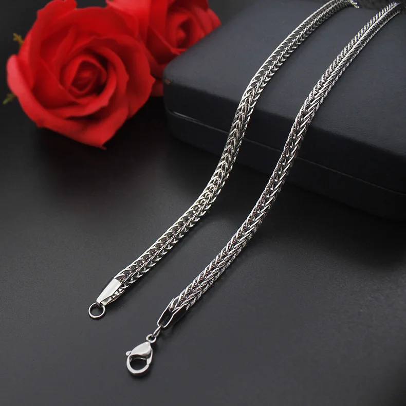 

Titanium Steel Necklace hu wei lian Stainless Steel Ornament Multistory Necklace Customizable