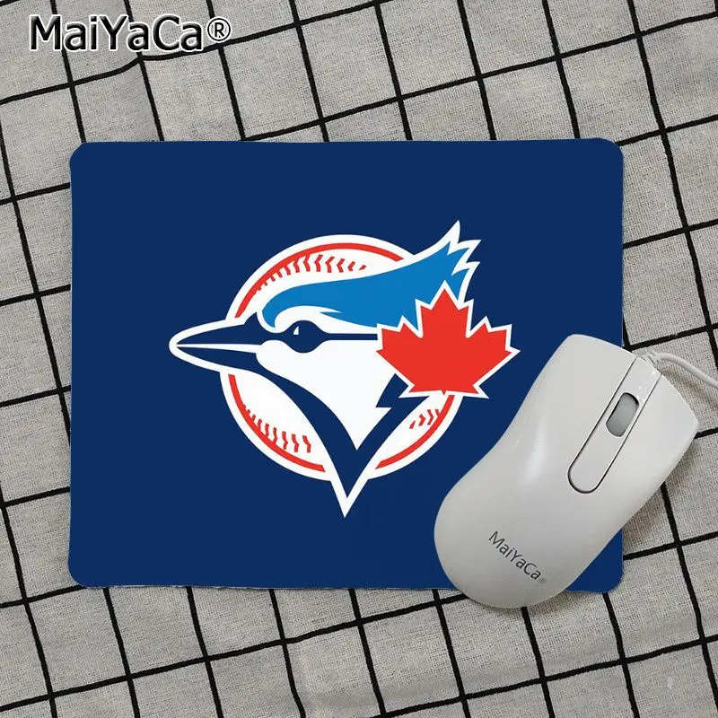 Maiya высокое качество Toronto Blue Jays противоскользящие прочные силиконовые компьютерные коврики Лидер продаж подставка под руку мышь - Цвет: No Lock Edge18x22cm