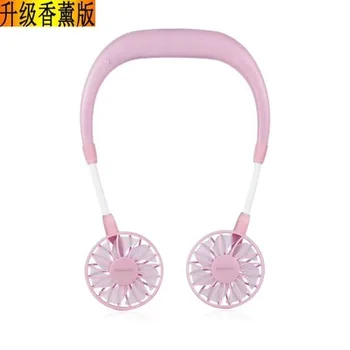 

Mini USB Portable Fan Neck Fan Neckband With Rechargeable Battery Small Desk Fans handheld Air Cooler Conditioner for Room