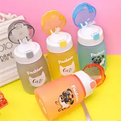Baby Cups Matte Texture Thickening Food Grade Built-in Straw Kids Sippy Cup for Trip