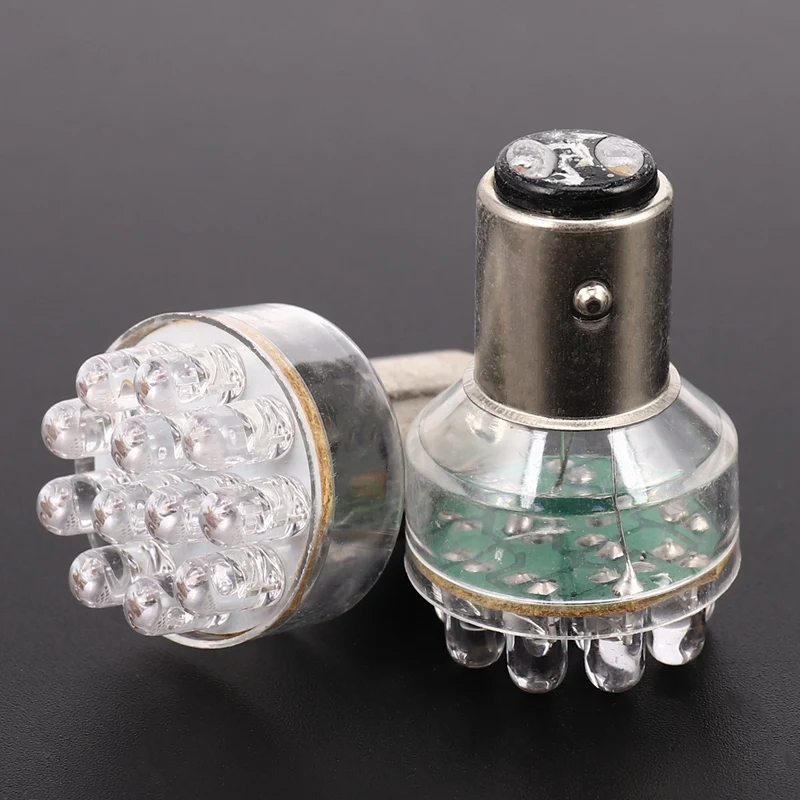 2X T25 1157 BAY15D 380 RED 12 LED SMD Car Stop Brake Tail Light Lamp Bulb 12VDC | Автомобили и мотоциклы