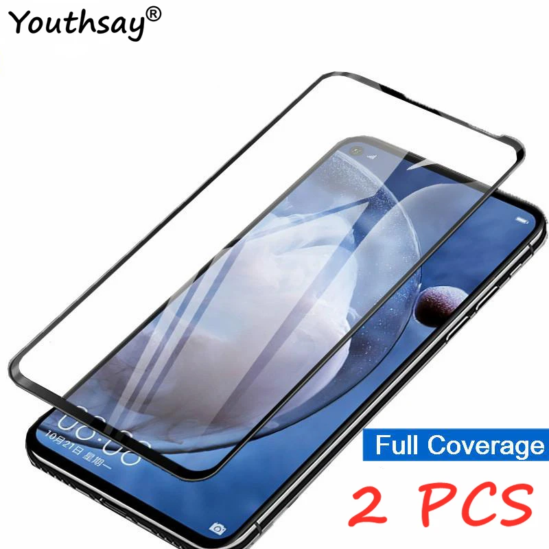 

2PCS For Huawei Nova 5Z Glass Screen Protector Full Glue Protective Film For Huawei Nova 5Z Glass for Huawei Nova 5Z