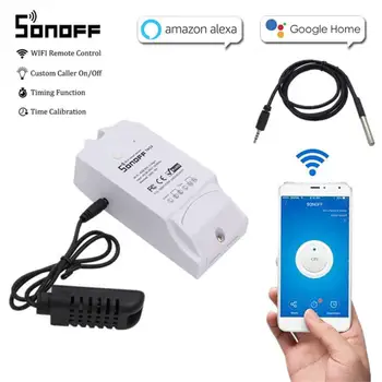 

Sonoff TH16 Basic APP Monitoring Temperature Humidity Smart home Switch Home Automation Wifi Kit Works with Alexa Google Home