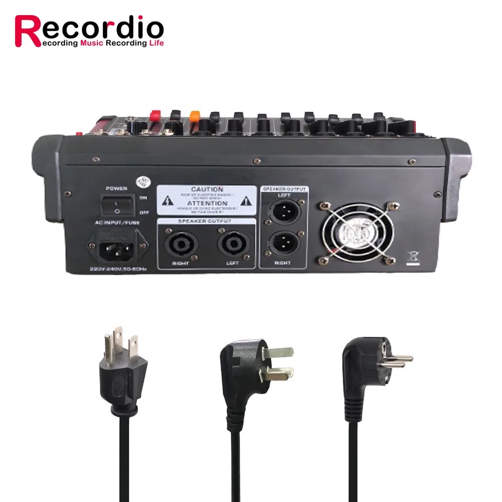 GAX-M8 High quality Professional 8 Channel Mixing Console Audio Blueteeth Power Amplifier Mixer