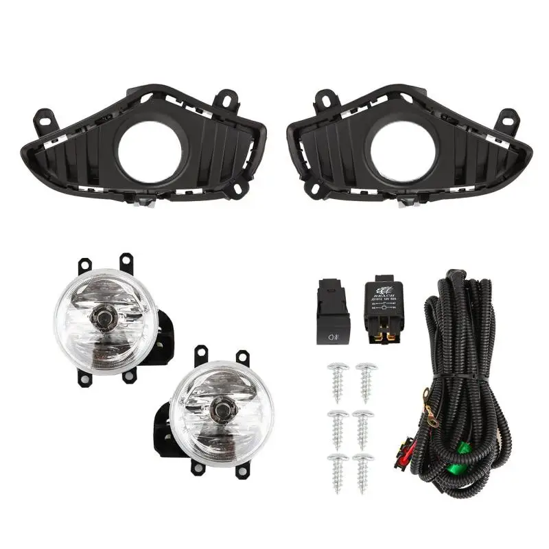 

Auto Front Fog Light For Toyota RAV4 2019-2020 Front Bumper Driving Fog Lights+Switch+Bulbs+Wiring+Covers Driving Light Assembly