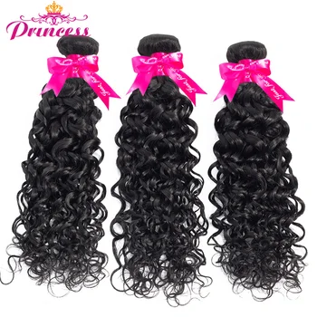 

Beautiful Princess Hair Water Wave Bundles 1 PC Brazilian Hair Weave Bundles Double Weft Human Hair Bundles Remy Hair