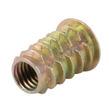 

100pcs M4 M5 M6 M8 M10 Zinc Alloy Trapezoid Type Furniture Hex Socket Screw Threaded Hex Drive Inserts Wood Screw Inserts Nut