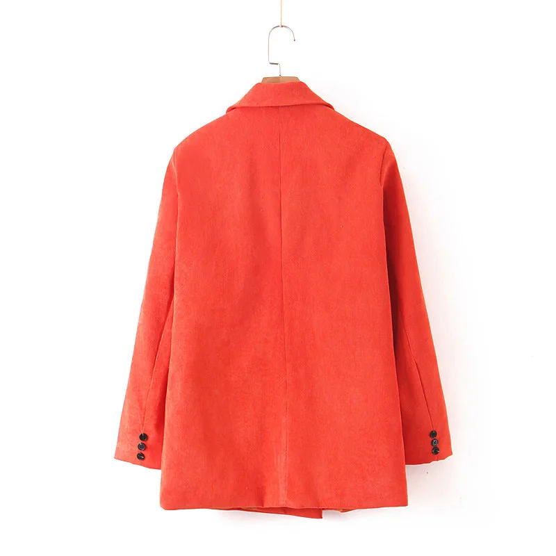 

19 Autumn New Style Western Style WOMEN'S Dress Retro Elegant Fold-down Collar Button down Loose-Fit Long Sleeve Suit Middle Lon