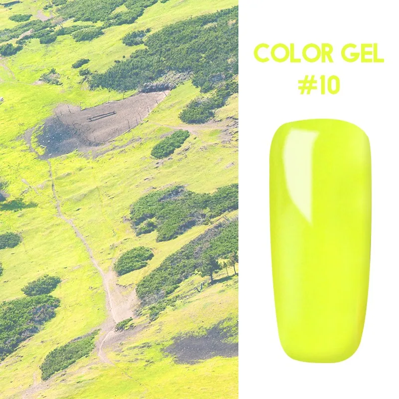 Lakimu 60 цветов УФ-гель для ногтей чистый цвет замачивается дизайн ногтей Полупостоянный Гель-лак для маникюра 5 мл нужно базовое верхнее покрытие - Цвет: 10