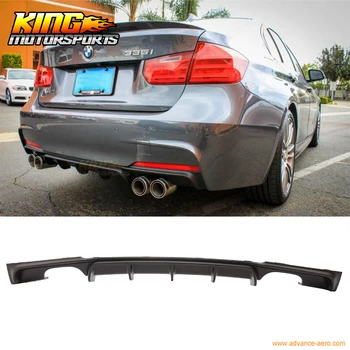 

Fit For 12-16 BMW F30 MP Quad 4 Exhaust Tips Rear Bumper Diffuser Lip Polypropylene PP