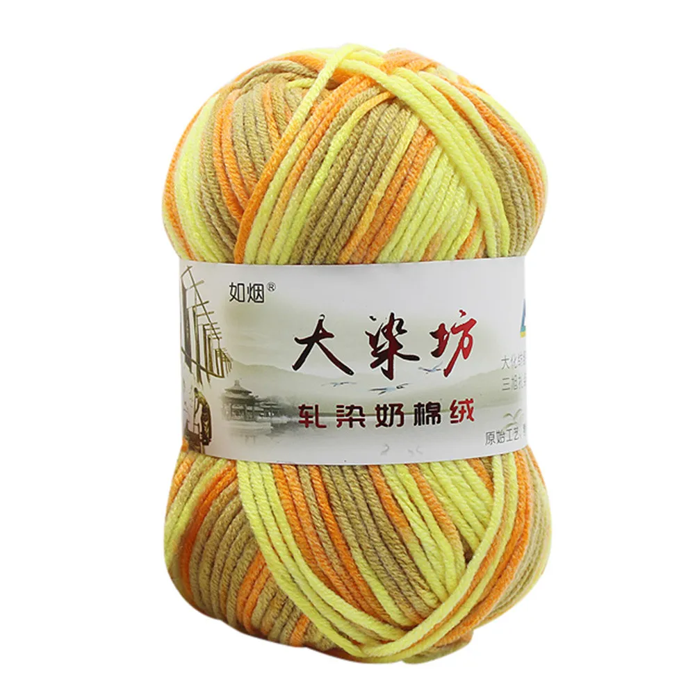 1PC 50g Crochet Knitwear Wool Hand Knitting Baby Milk Cotton Fine Quality Hand-Knitting Thread For Cardigan Scarf Suitable 924 - Цвет: I