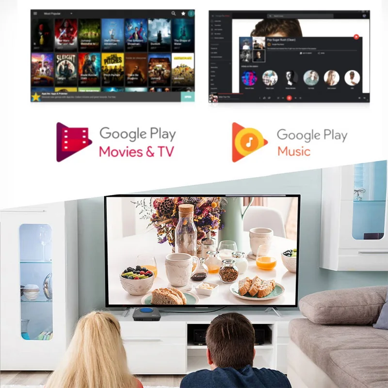 8-ядерный ТВ коробка Android 7,1 MAX Сетевой проигрыватель HD дома, отеля, смарт-ТВ коробка