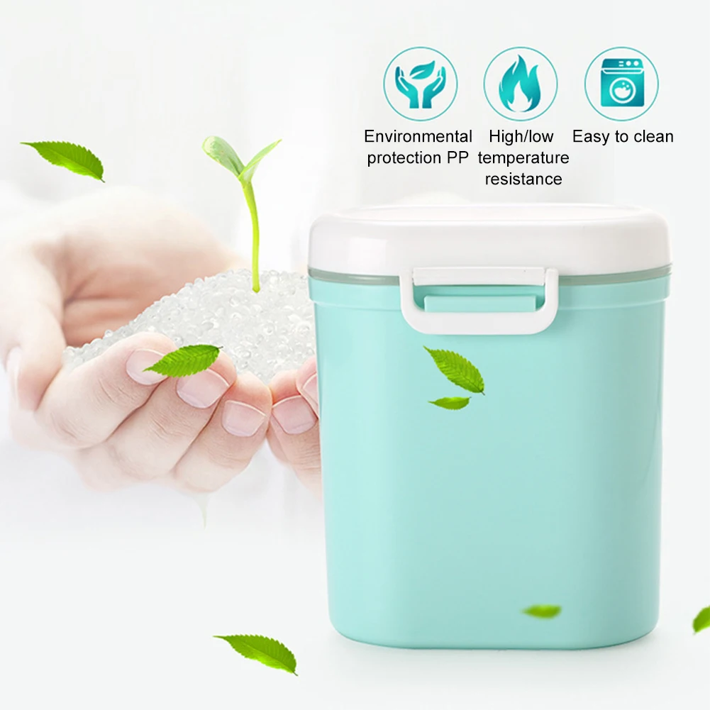 Green Large Коробка для хранения, герметичный дозатор сухого молока, детская Пищевая формула, многоразовый органайзер для кормления, портативный - Цвет: Green Large