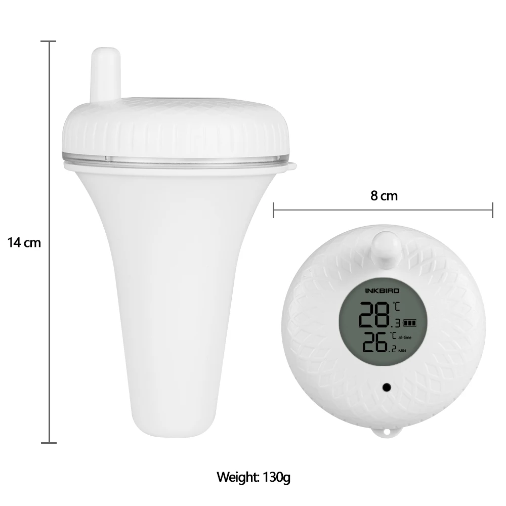 Inkbird IBS-P01 крытый и открытый плавучий бассейн термометр для бассейна, ванны воды, спа, аквариумов и рыбных водоемов