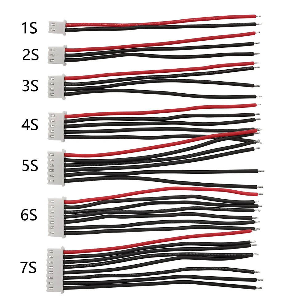 Câble équilibreur LiPo 2S 3 broches, isolation rouge et noire, 15cm pour chargeur RC.