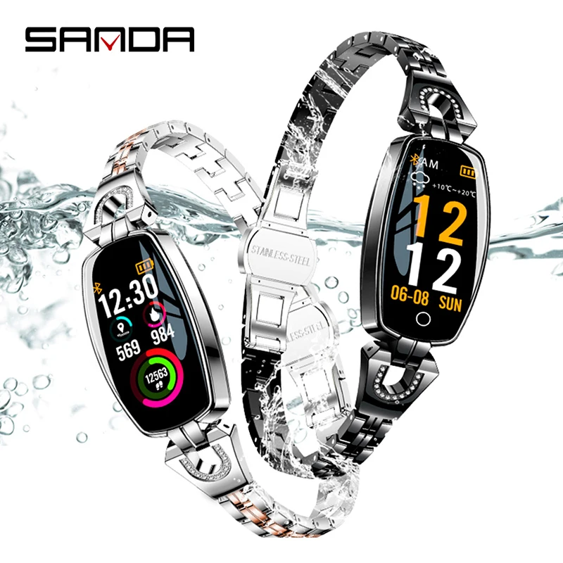 SANDA, новинка, Bluetooth, цветной экран, умные водонепроницаемые часы, многофункциональные, пульсометр, кровяное давление, мониторинг, спортивные часы
