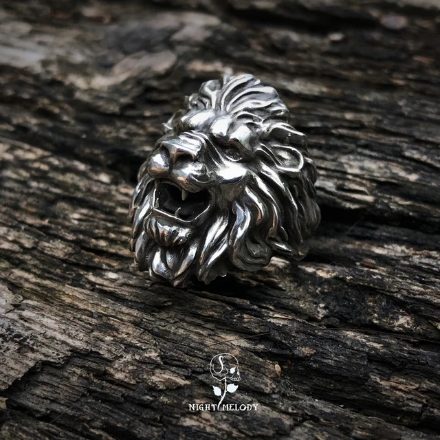 Unisex Modern Sterling Silver 925 Roaring Lion Face Ring at Rs 100/gram in  Jaipur